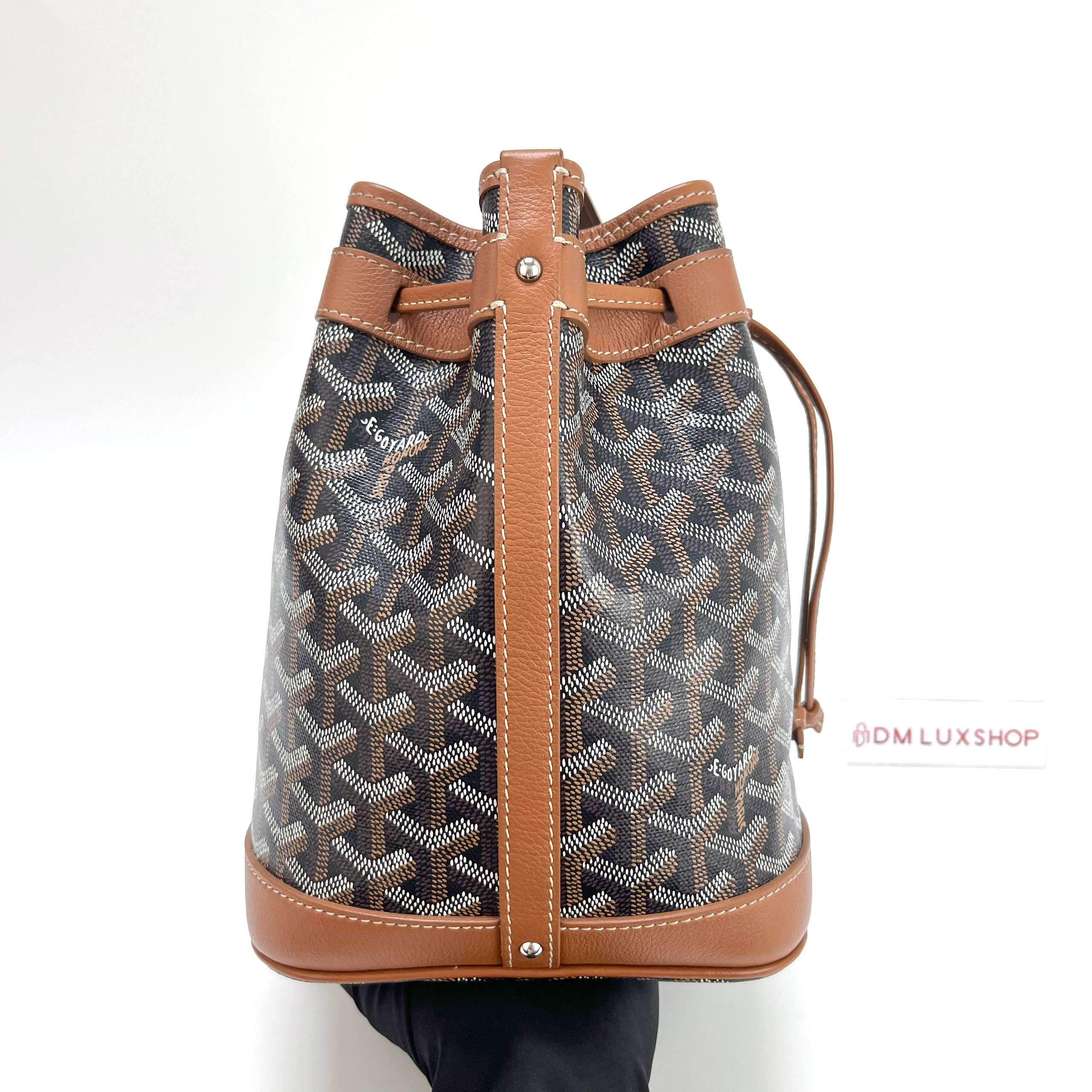 Goyard Petit Flot Brown Bucket Bag