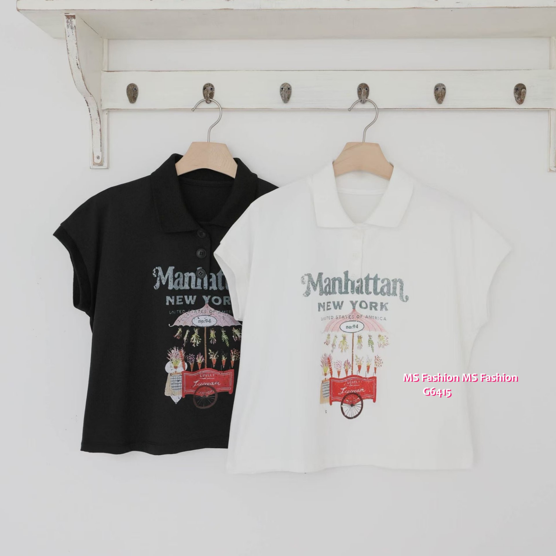 G6415 靚print polo恤