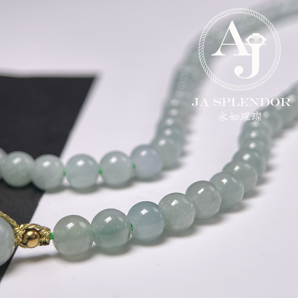 JN-2742,45,46 ,651 天然翡翠A玉-花開富貴立體雕花項鏈