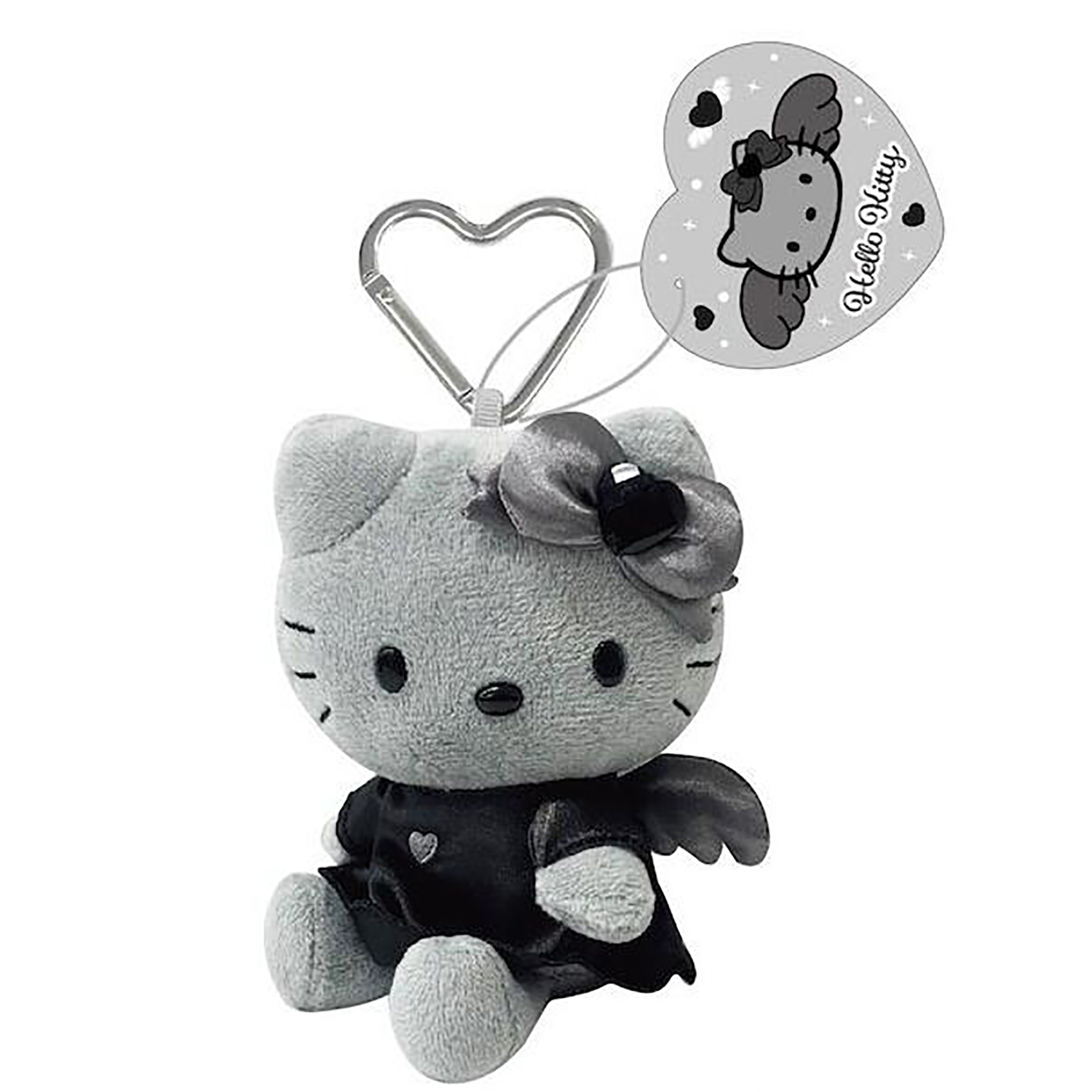 Sanrio - 公仔掛飾 (灰色天使Hello Kitty款)