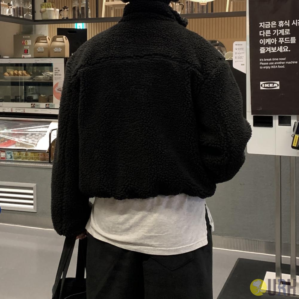【100%保證韓國直送】極簡短身搖粒絨 Fleece 寬鬆拉鍊外套 [4 color] RL114766