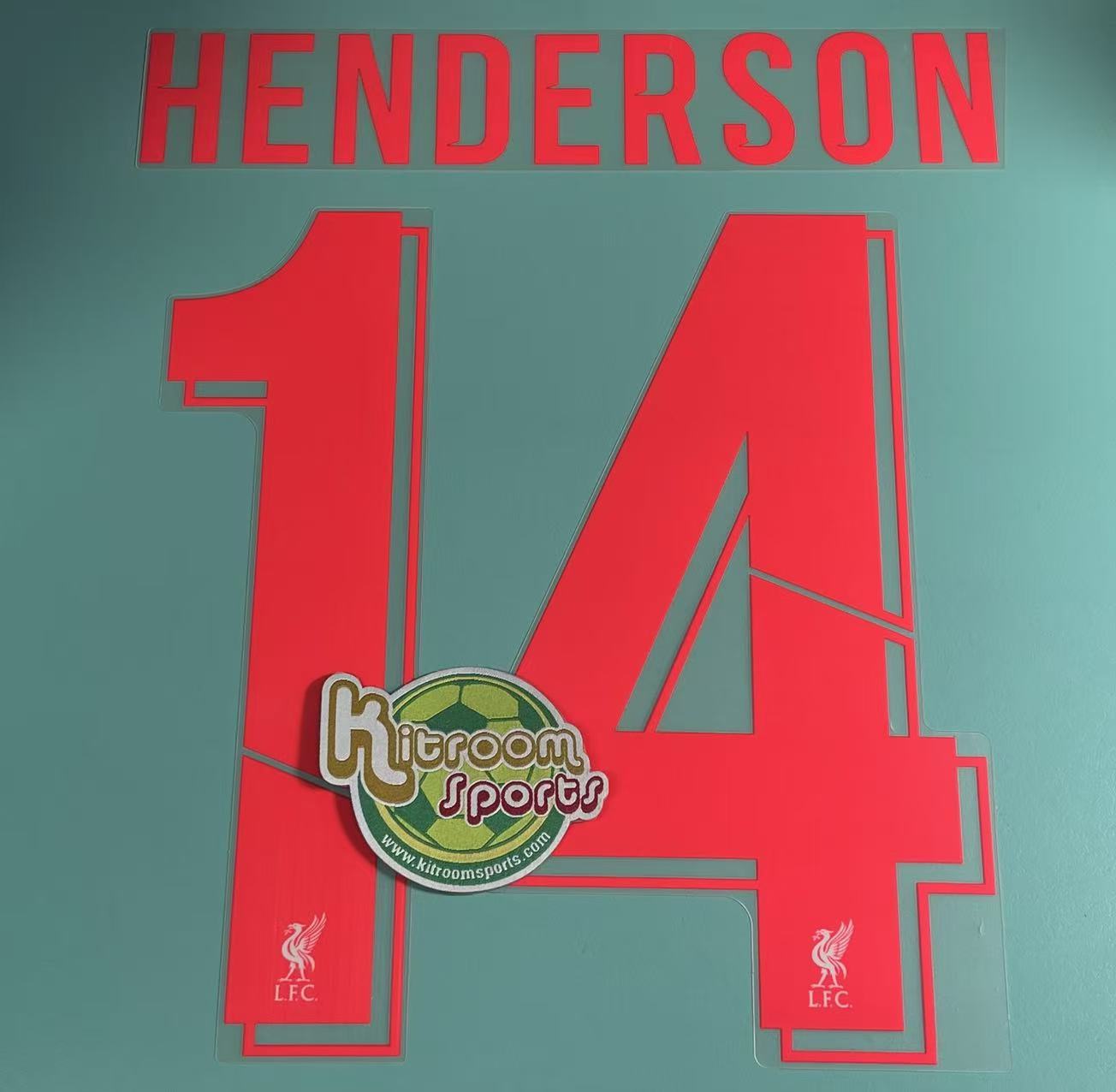 2021-22 Liverpool 3RD UCL Nameset #14 HENDERSON