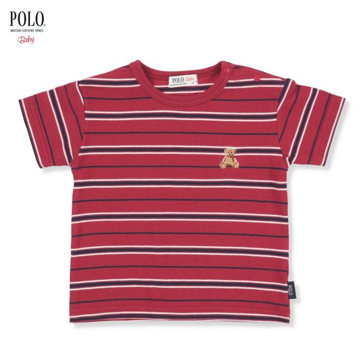 🇯🇵限量預訂 日本直送🇯🇵Polo Baby四色小熊刺繡撞色條紋短袖T恤