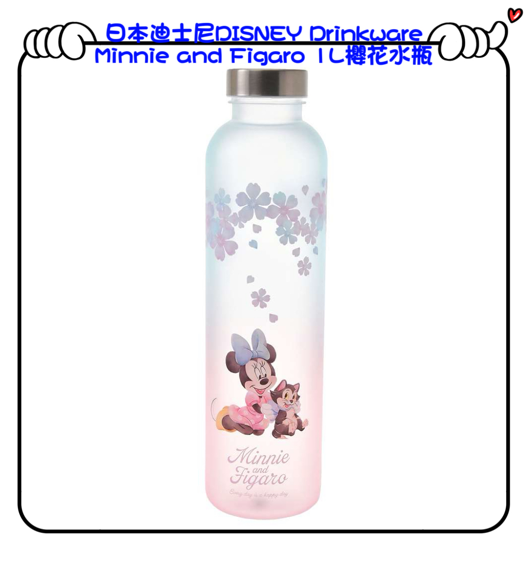 ✈️日本直送🇯🇵預訂🛍日本迪士尼DISNEY Drinkware Minnie and Figaro 1L櫻花水瓶