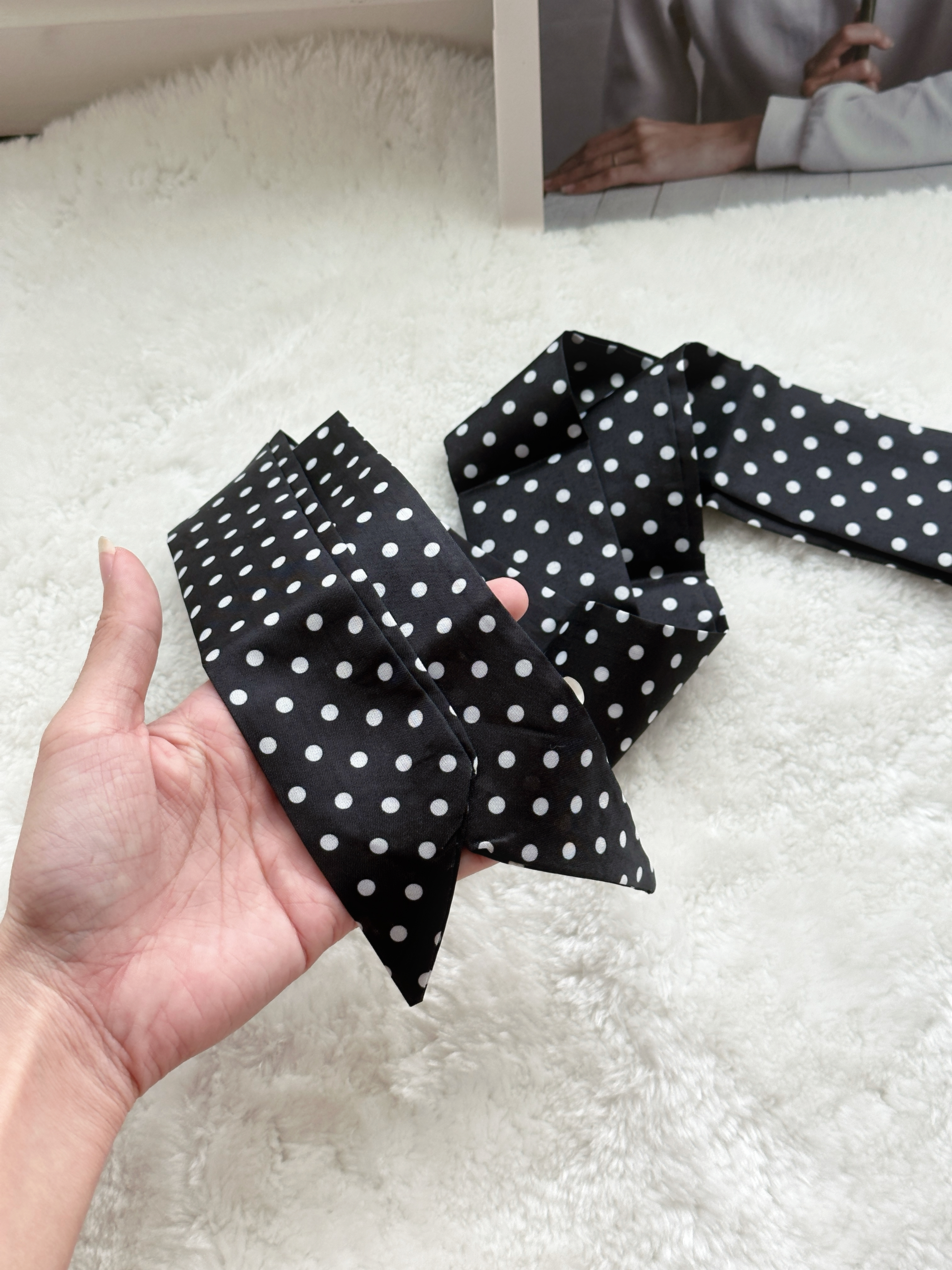 Classic Black Dot Scarf