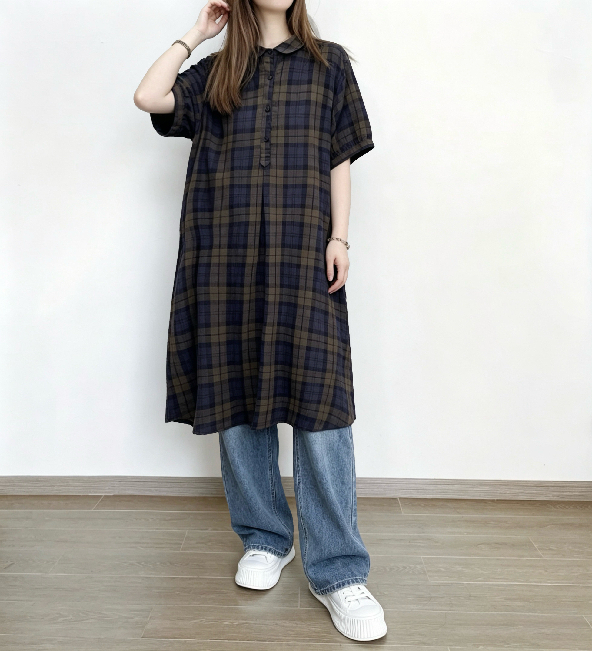 🌼春夏優惠🍀 日系撞色格紋Ops