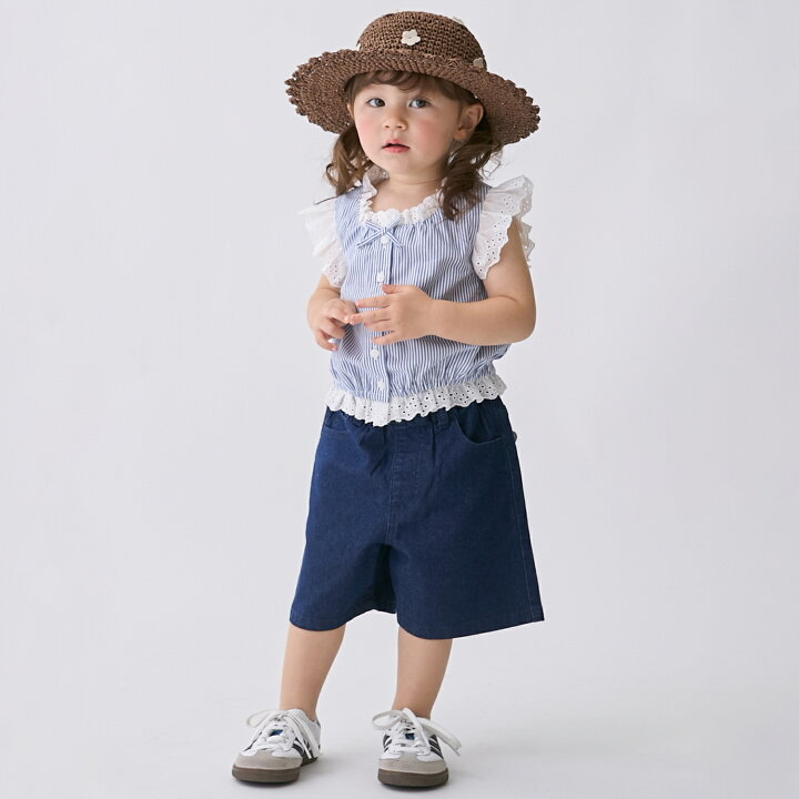 🇯🇵預訂 日本直送🇯🇵 Petit Main 三色優雅蕾絲條紋波點上衣