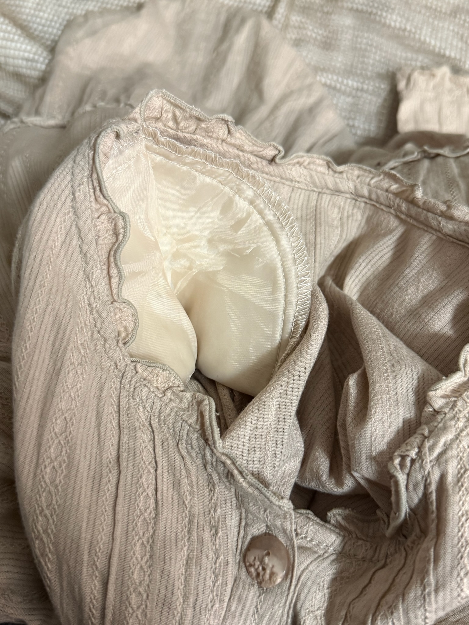 Peplum Button-Down Blouse