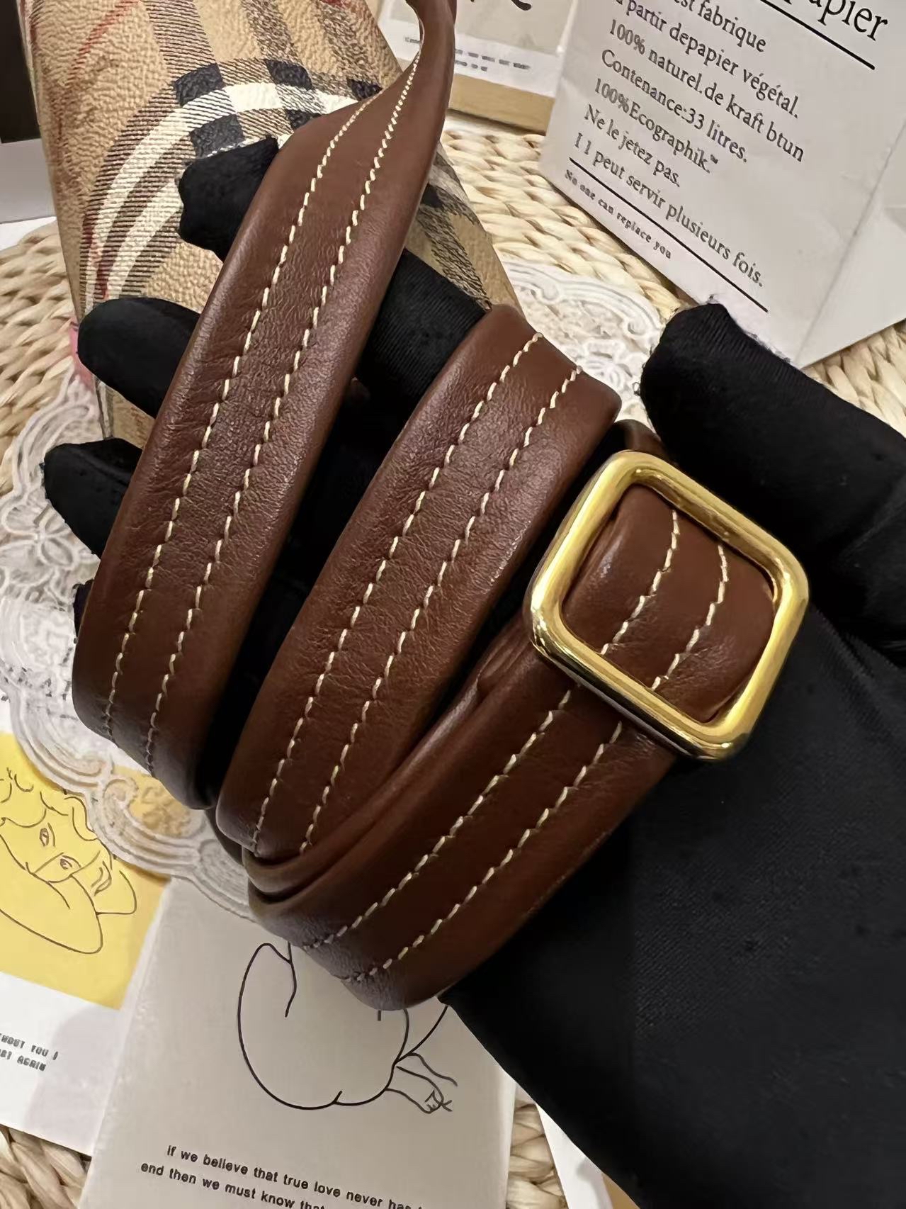 Burberrys Vintage Nova Check Saddle Bag