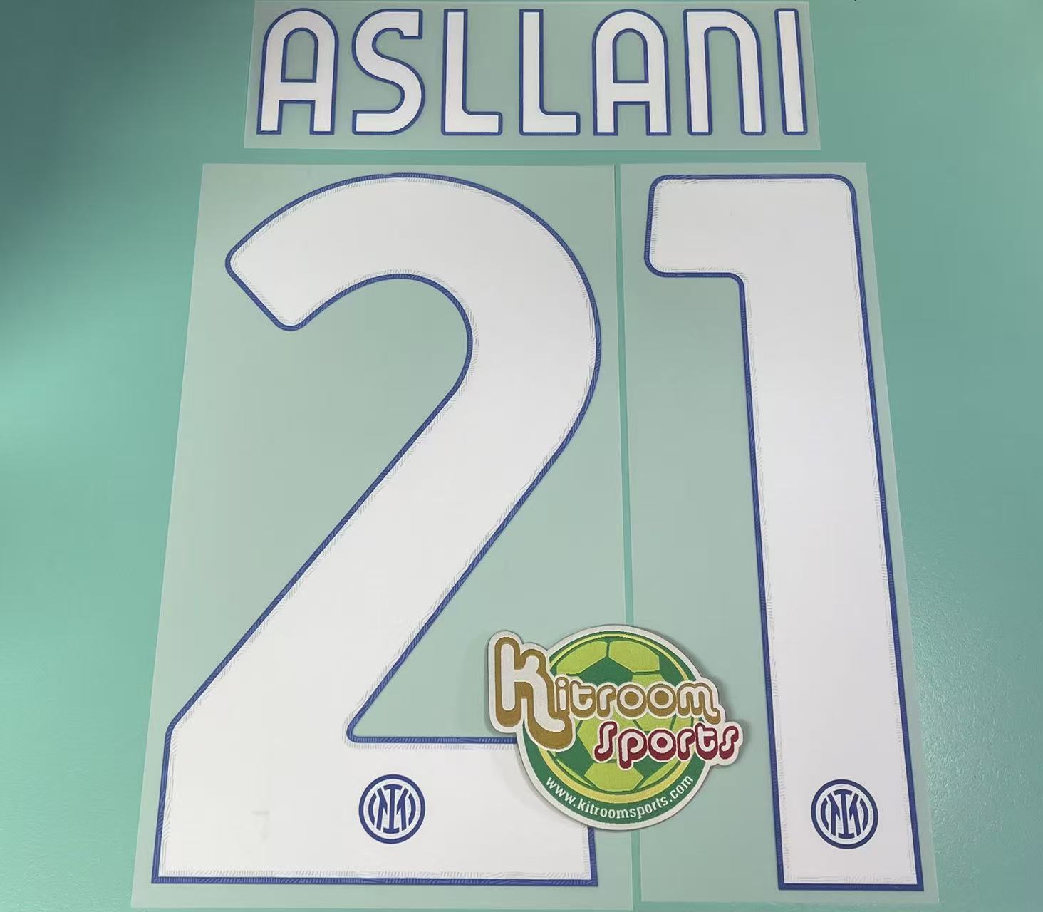2023-24 Inter Milan Home Nameset #21 ASLLANI