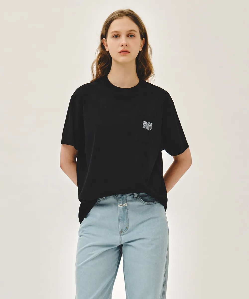 *🇰🇷韓國直送MARITHE FRANCOIS GIRBAUD 🇰🇷韓國專門店/免稅店 DOODLE CLASSIC LOGO POCKET TEE男女同款 折扣優惠💕*