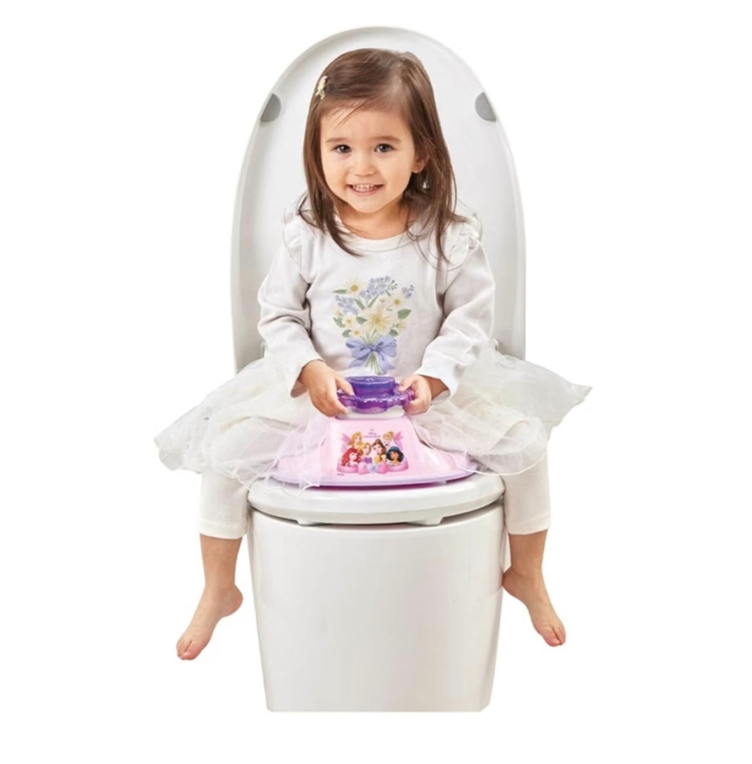 TAKARA TOMY Disney Princess 閃亮音樂兒童輔助廁板 1.5歲+幼兒如廁訓練座 YLW2013