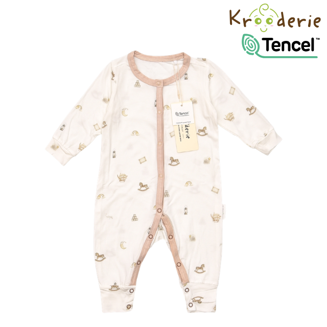 Krooderie TENCEL Long Sleeve Baby Romper Sleepwear Bodysuit Jumpsuit