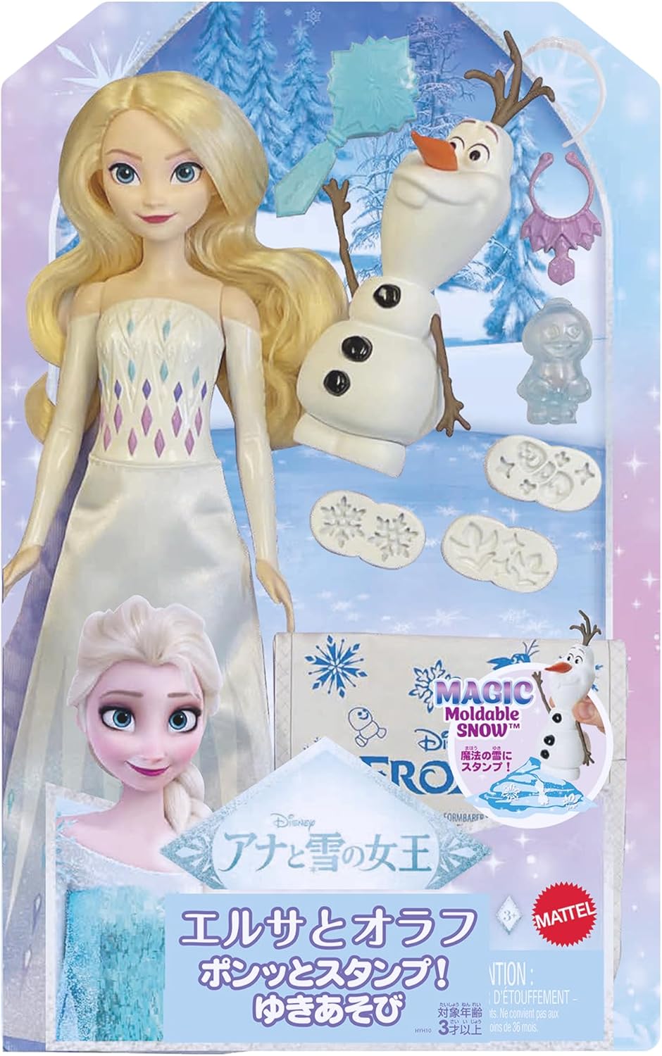 Mattel - Disney Frozen 魔雪奇緣 Elsa & Olaf 魔法印章雪花玩樂套裝