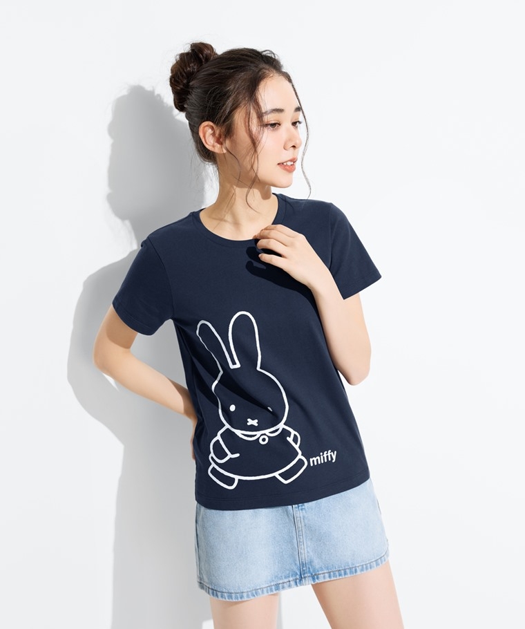 預購 miffy TW 棉 tee walking BL