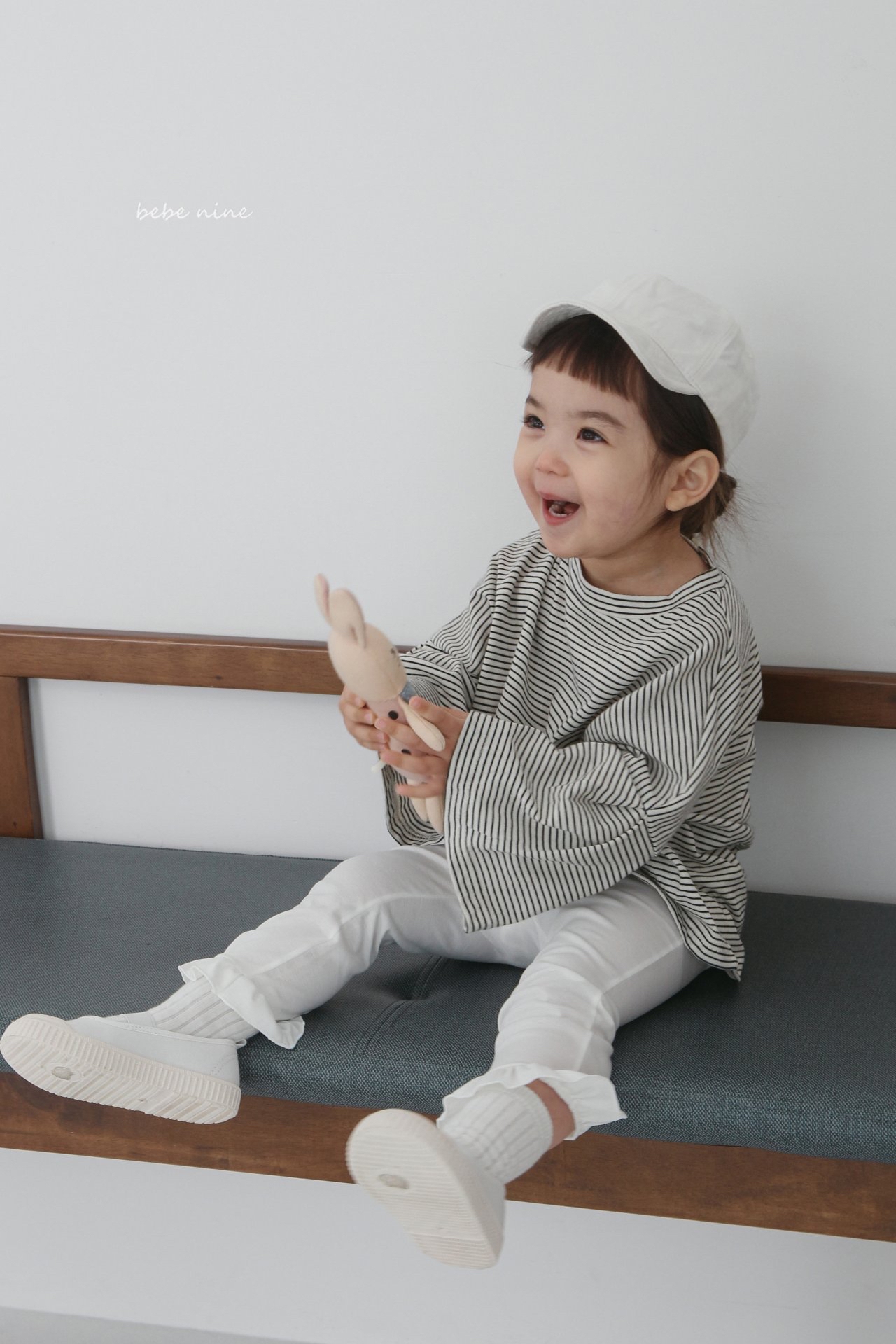 🌸預訂 韓國直送🌸🇰🇷Bebenine兩色條紋寬鬆闊長袖上衣