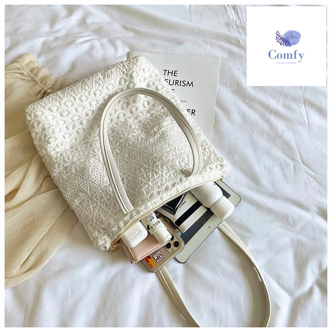 Comfy復古哩士鈎花手提袋