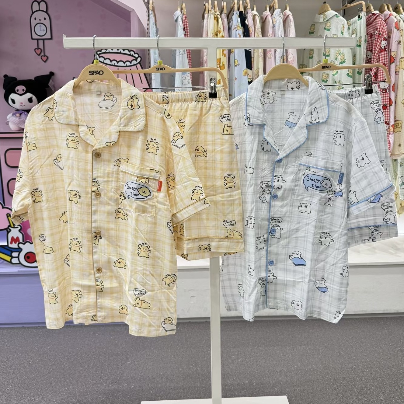 🇰🇷韓國SPAO x 線條小狗短䄂睡衣套裝