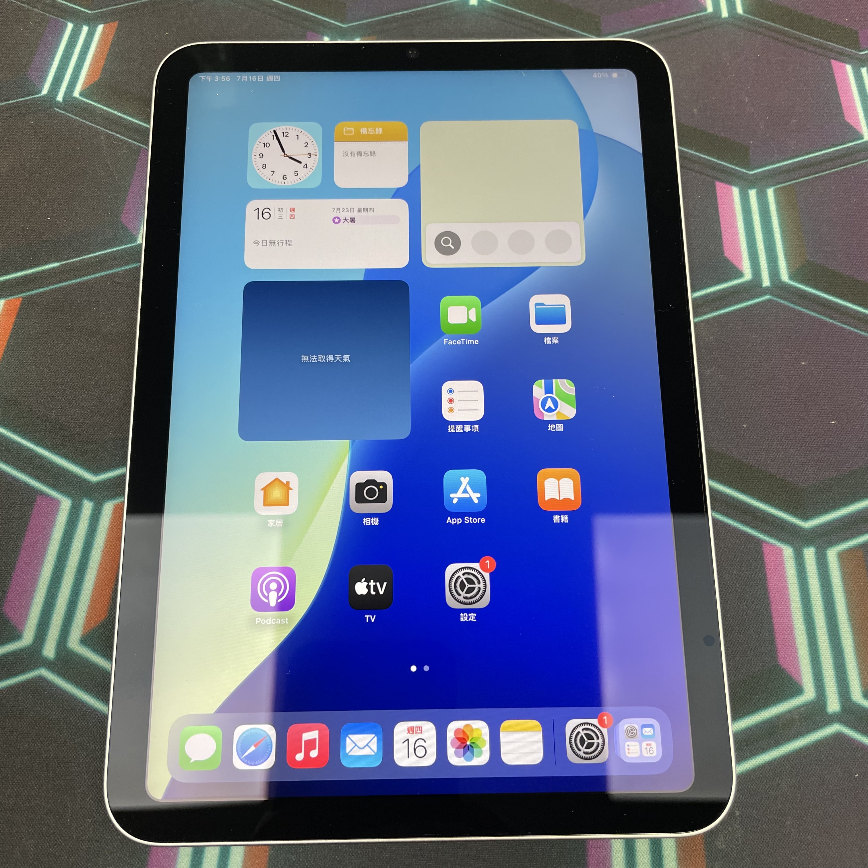 *6989 iPad mini 7 完美機 128GB WIFI版 藍色 blue