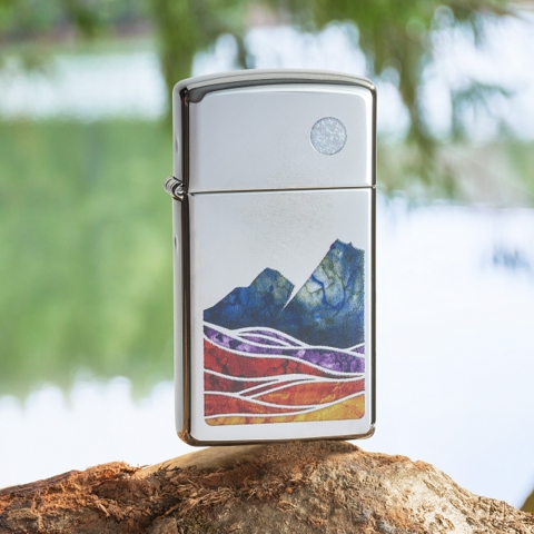 Zippo 49412 窄版色彩景觀設計飾面 | 防風打火機 | ZIPPO 指定授權經銷商 |美國製造 | 收藏