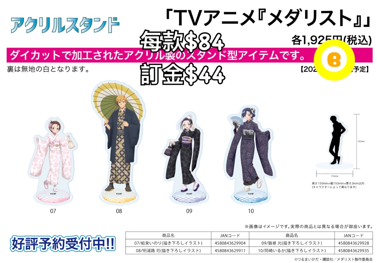 Preorder預訂6/2026年金牌得主立牌