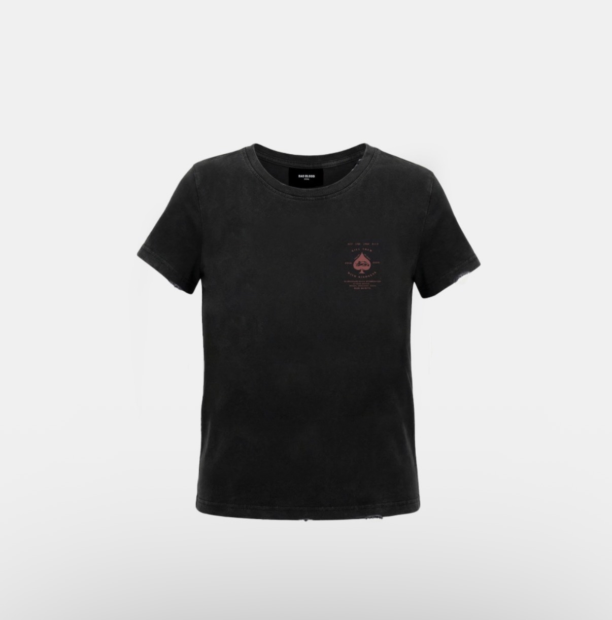 BADBLOOD新款[w-tee26-168] Ace of Spades Short Sleeve T-Shirt - Black