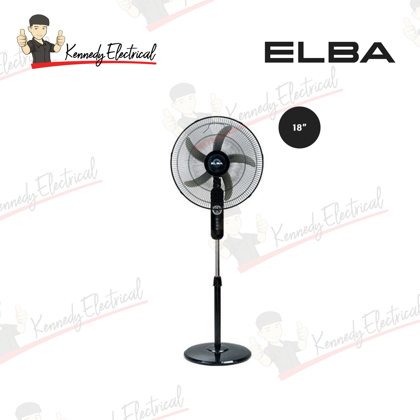 Elba 18" Stand Fan ESF-G1880TM(BK)