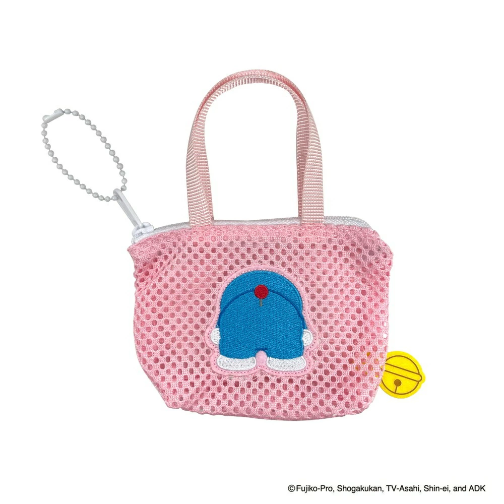 [現貨 藍色款] 多啦A夢鎖匙扣 迷你手袋 掛飾 刺繡圖案｜Doraemon禮物