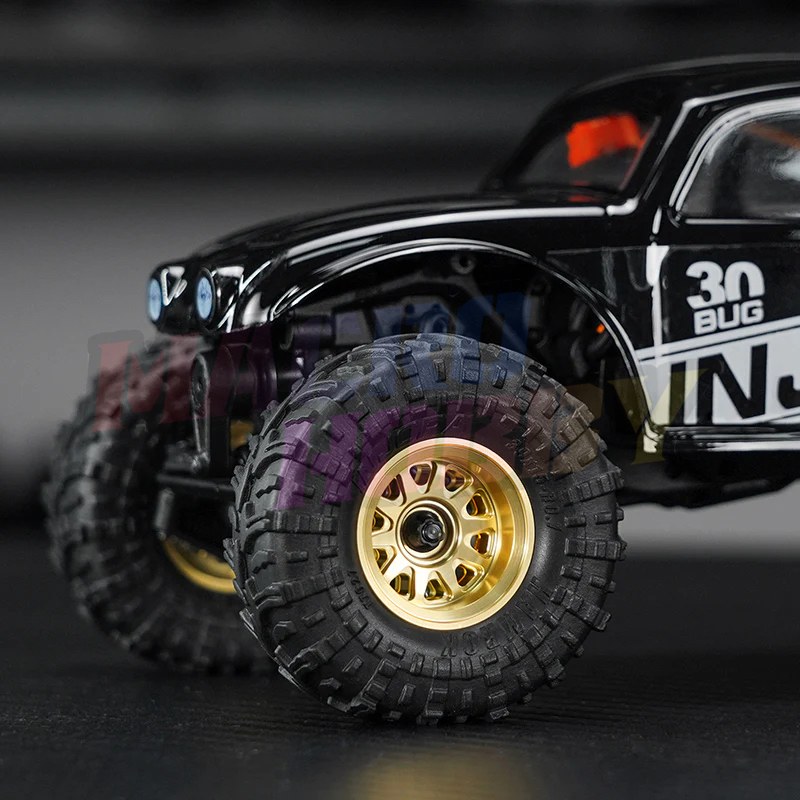 INJORA 0.7" D19 Brass Beadlock Wheels for 1/30 SCX30 (W7007) #530381