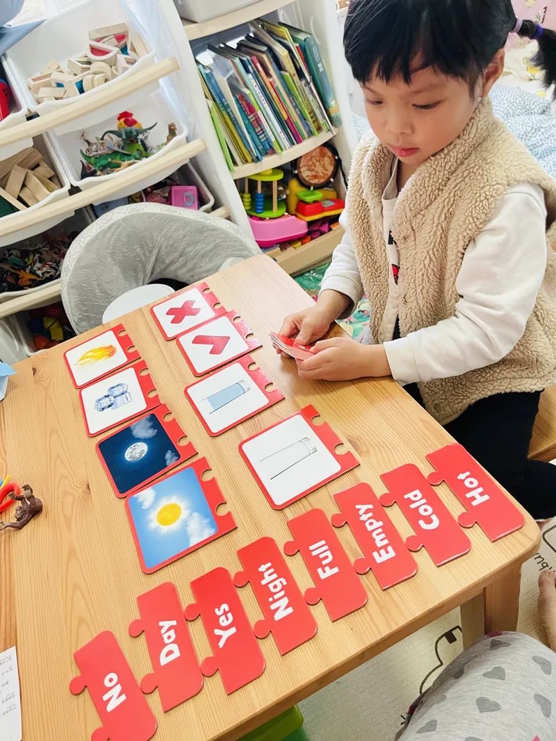 全新教具！Curios Opposite Puzzle Card 中英文雙語對比卡