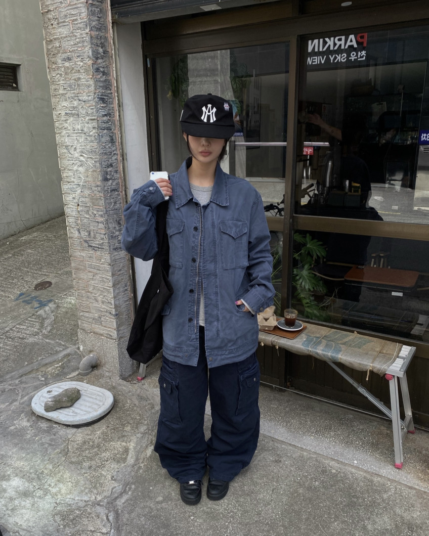 Cotton Wide-Leg Cargo Pants(Unisex)