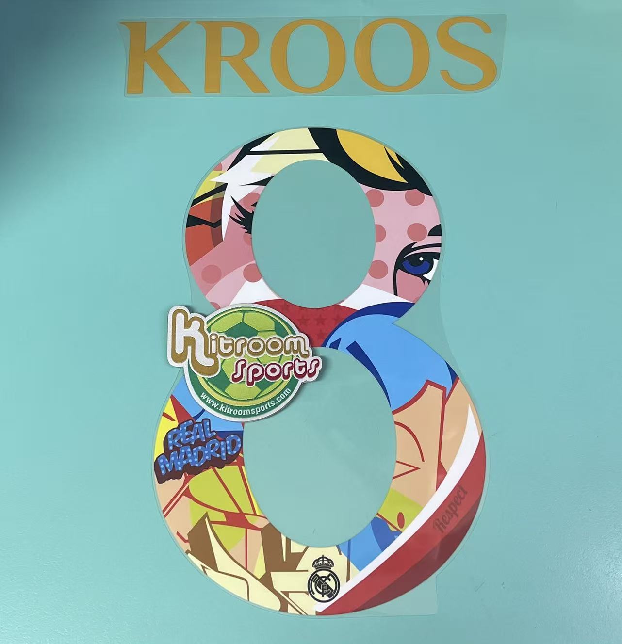 2023-24 Real Madrid Away US Tour Nameset #8 KROOS