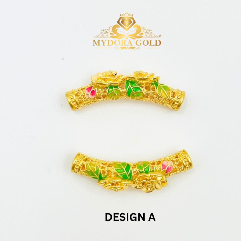 MYDORA Tube Bamboo Kerawang Enamel 3D (5G) l EMAS 916/22K