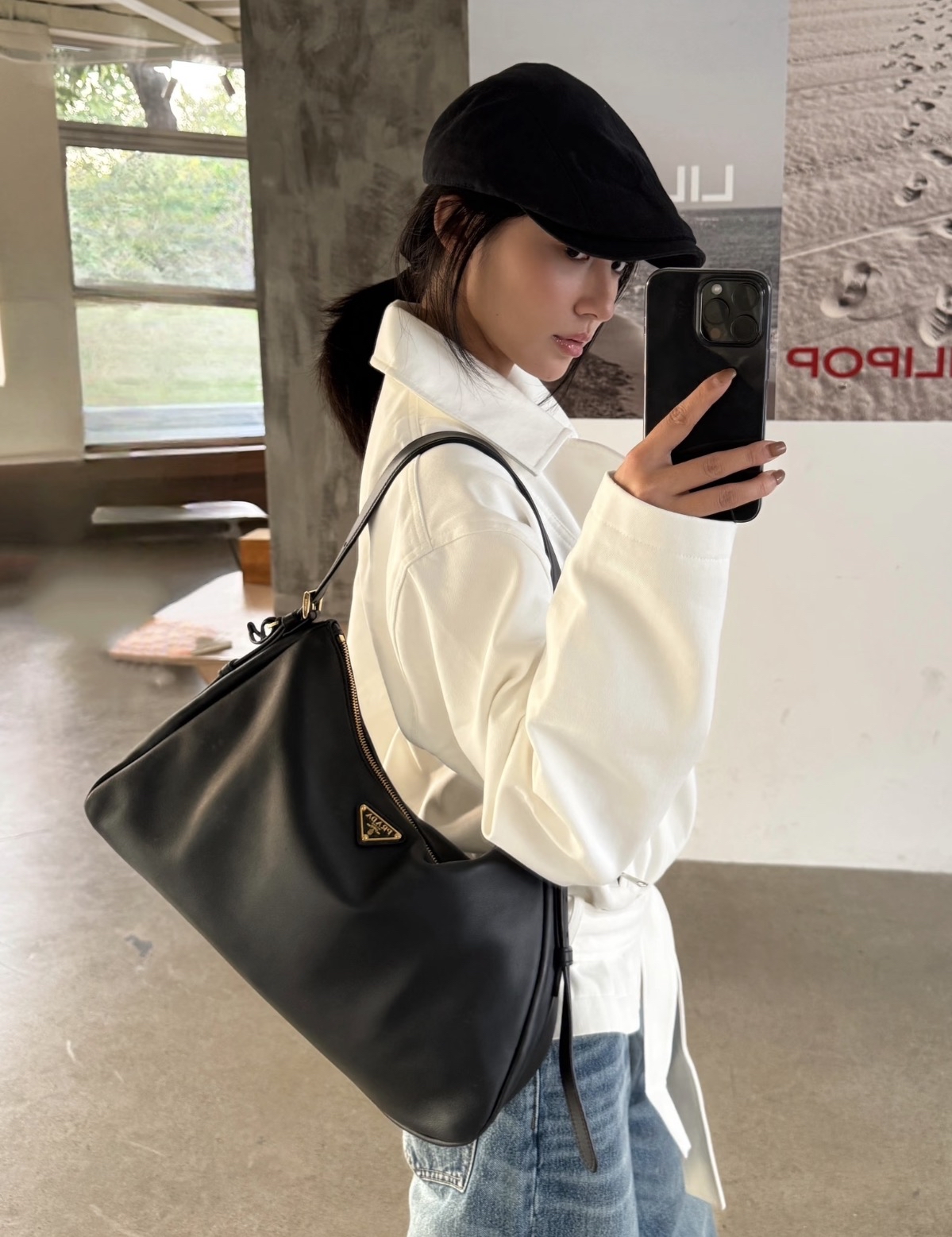 訂貨 ✈️ Prada 新款 Aimee Medium 全皮手袋 Size 18x31x10cm