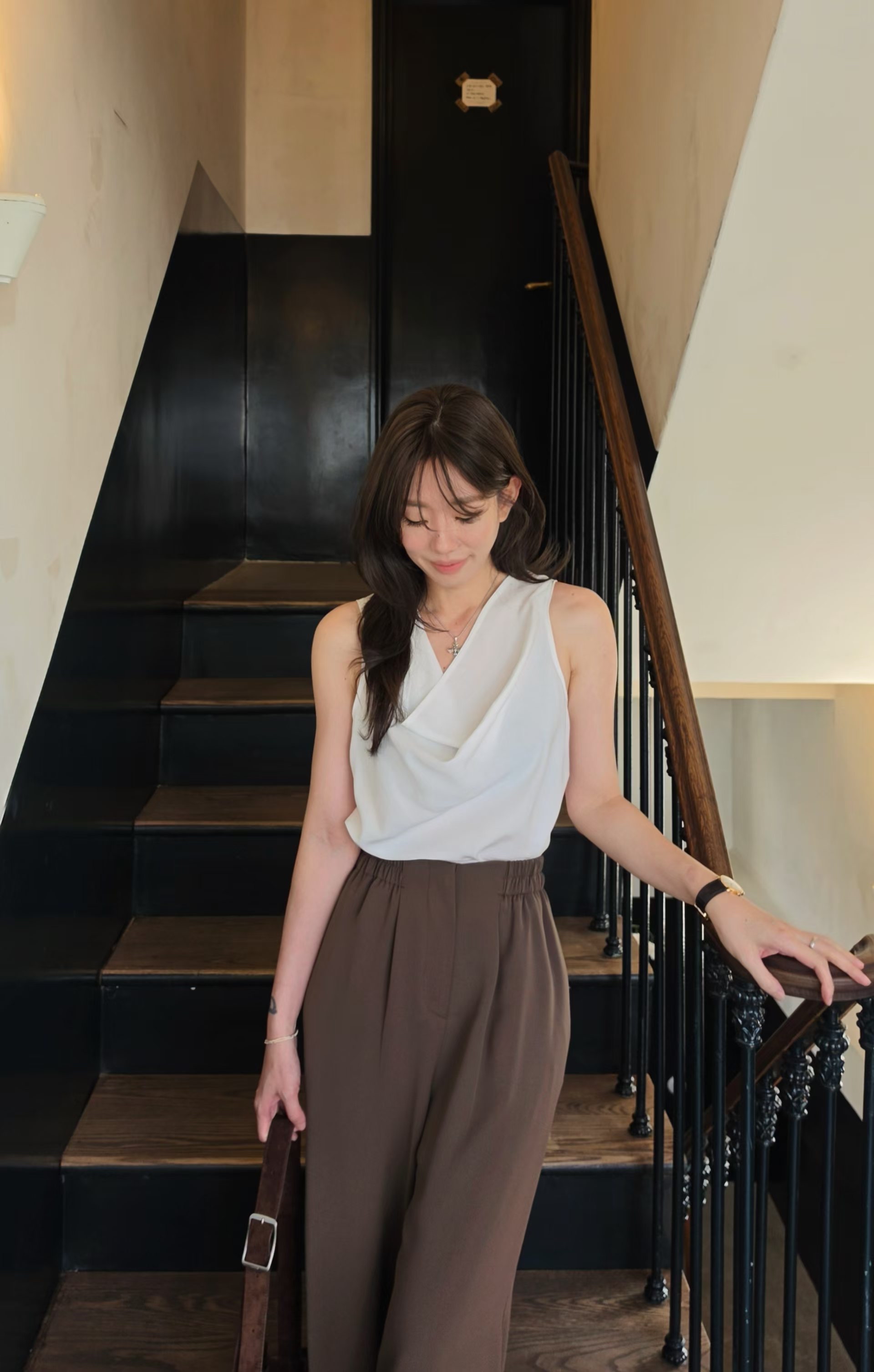 Elegant draped top 