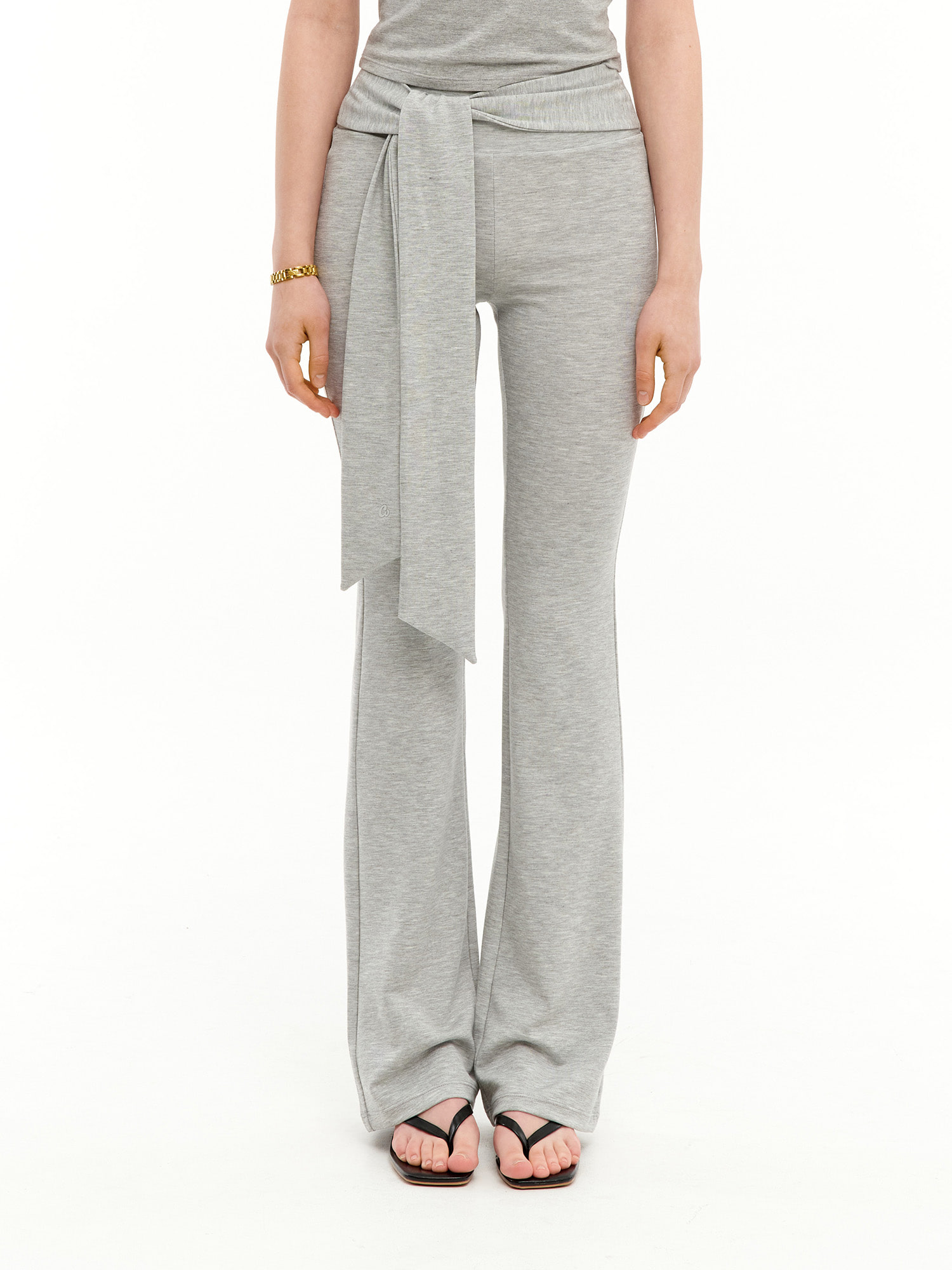 預購_Shirring Bootcut Sweat Pants by Conch