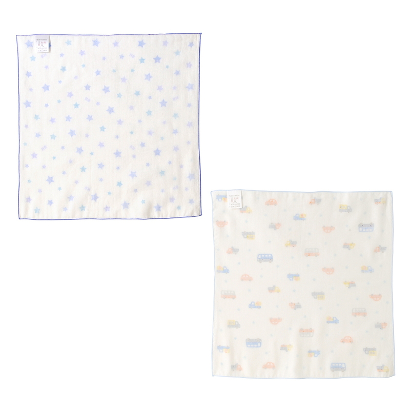 🇯🇵預訂 日本直送🇯🇵日本製Hot Biscuits 春夏款藍色車車新生兒純棉打底八件套