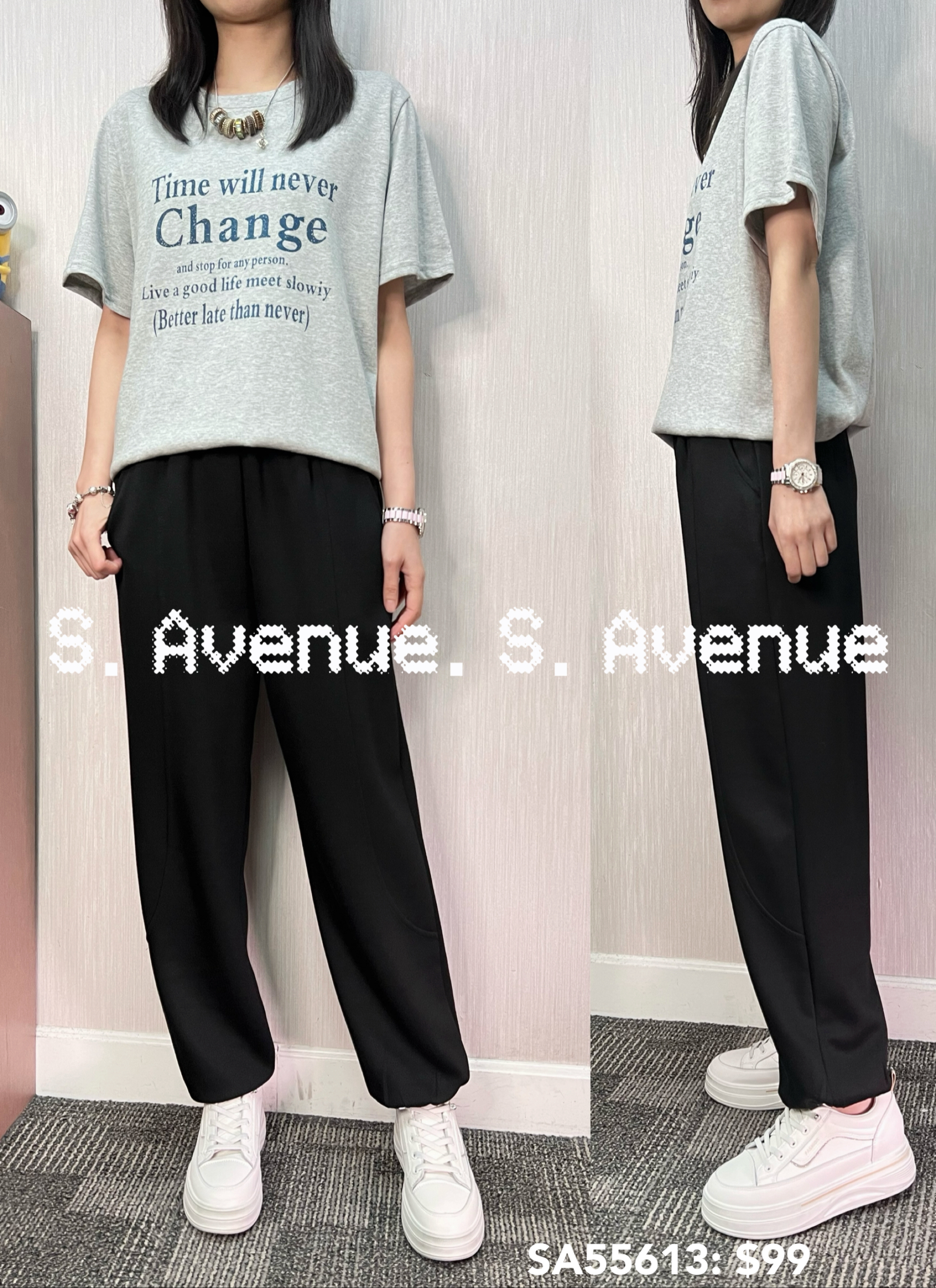 SA55613: 短袖英文字tee