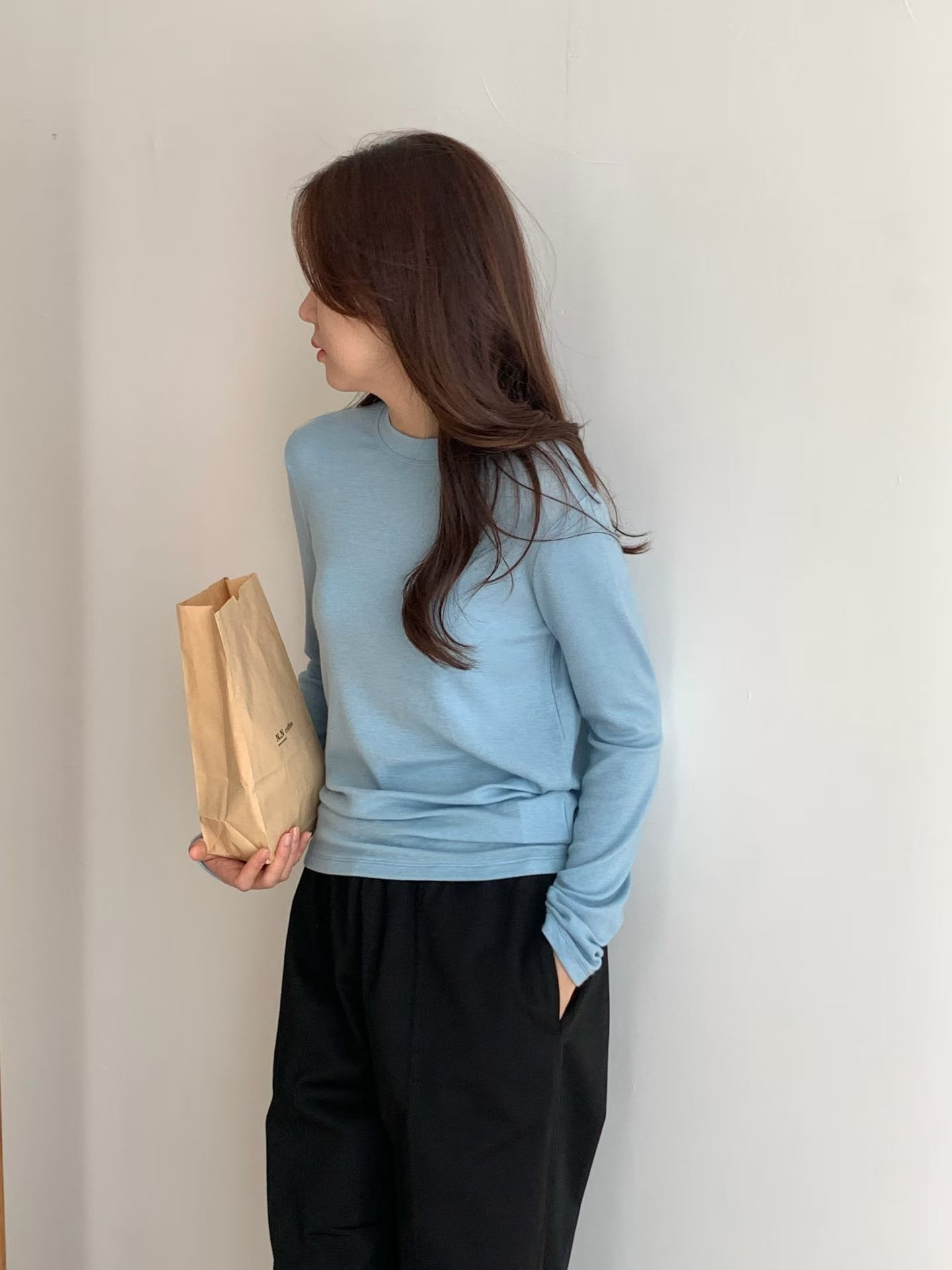 RoundNeck wool basic tee