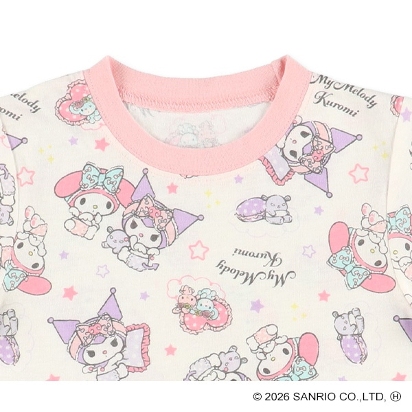 🇯🇵預訂 日本直送🇯🇵清爽材質My Melody Kuromi滿印包腹短袖家居服上下套裝