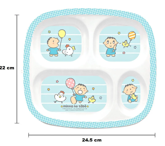 大口仔 10" 4格方形隔碟 (科學瓷)