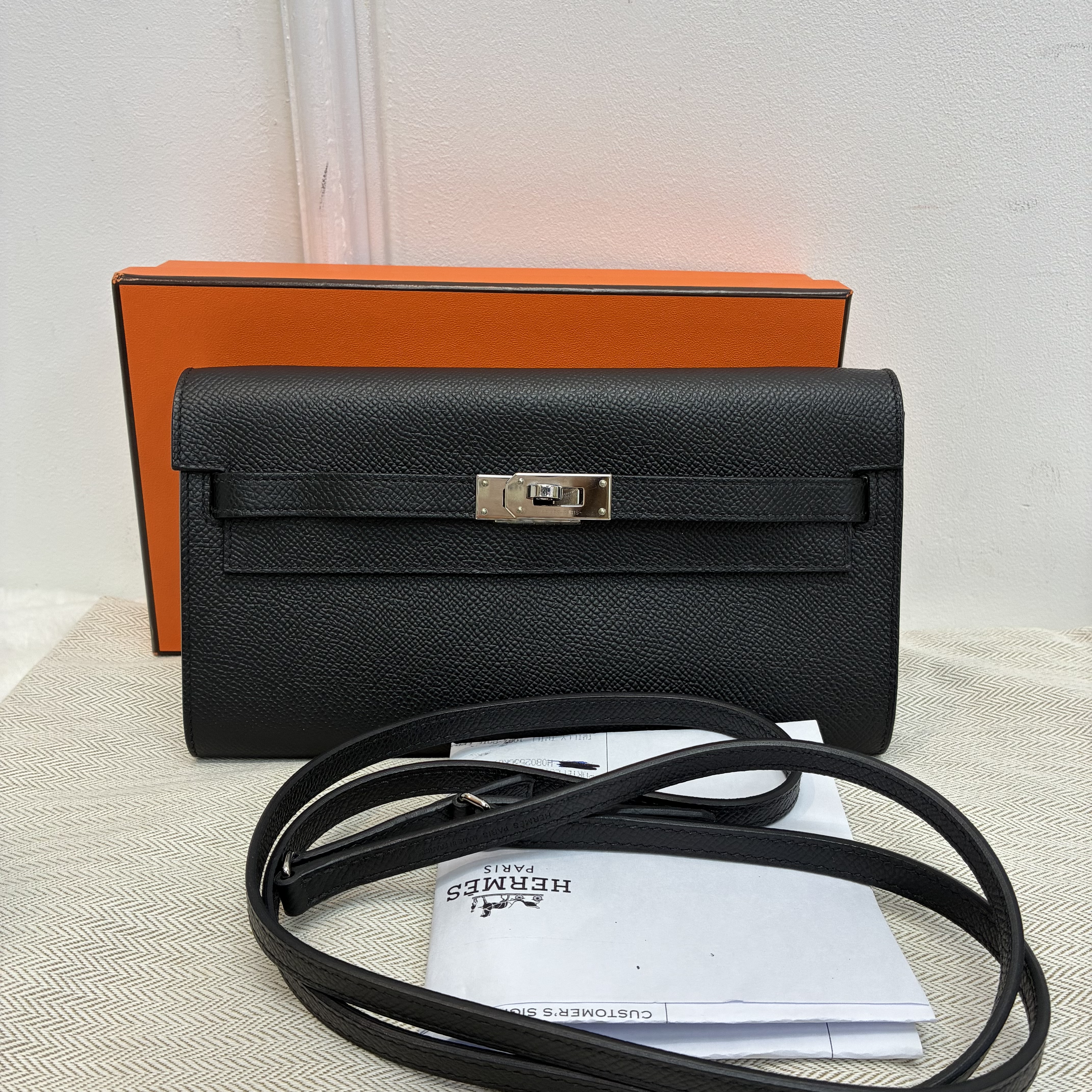 Hermes Kelly To Go 黑銀