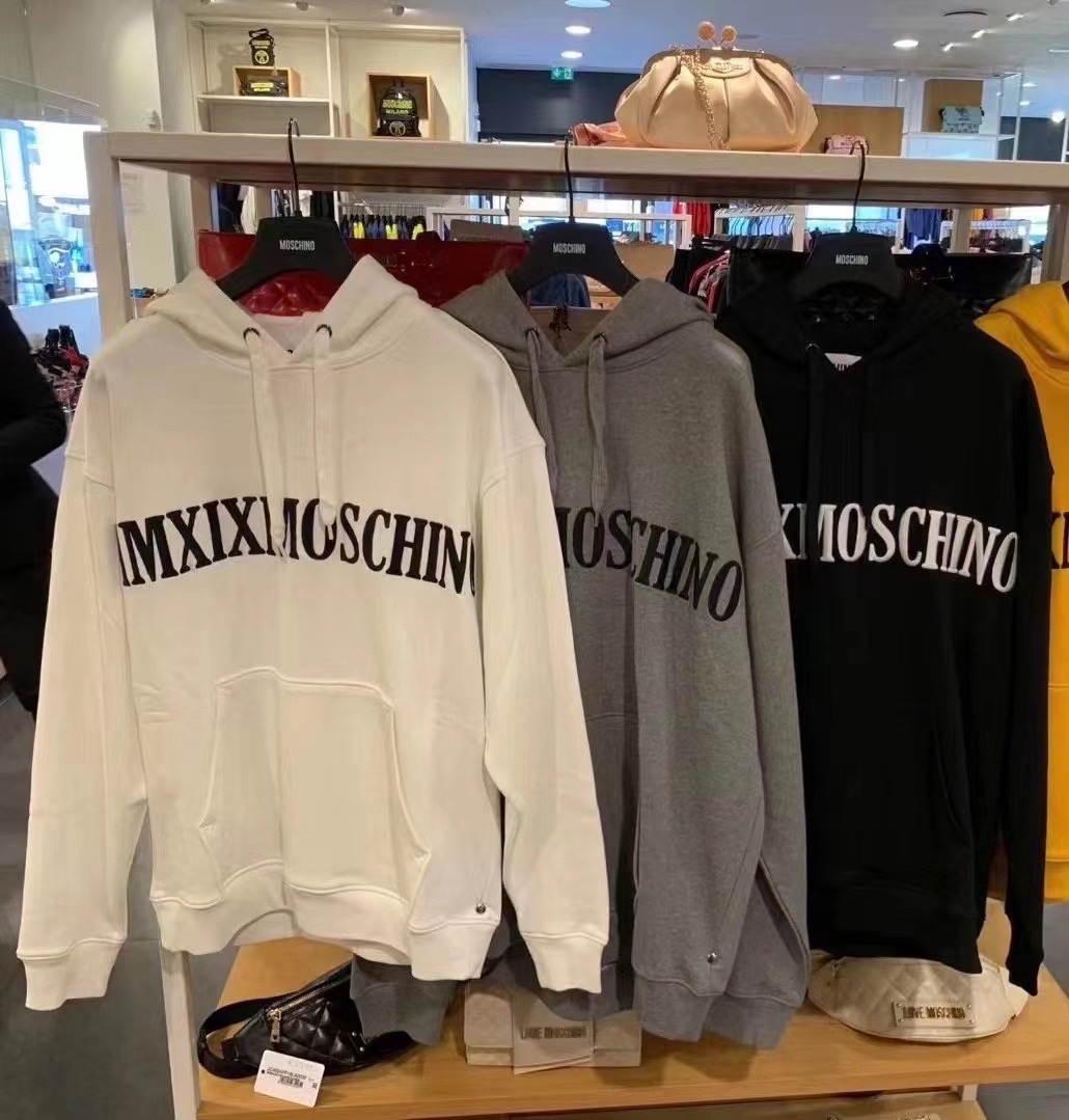 Moschino 刺繡字母logo連帽衛衣 