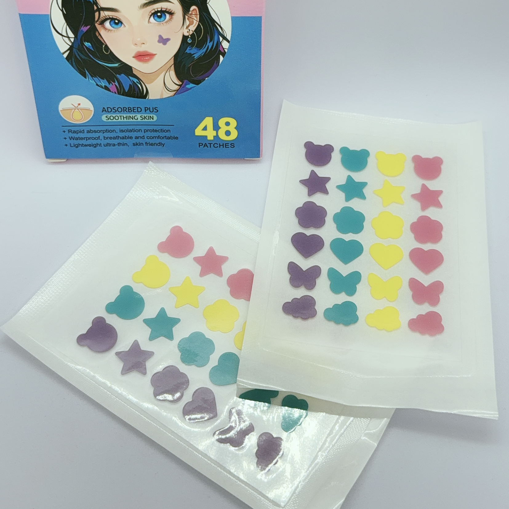 彩色痘痘貼 48片裝