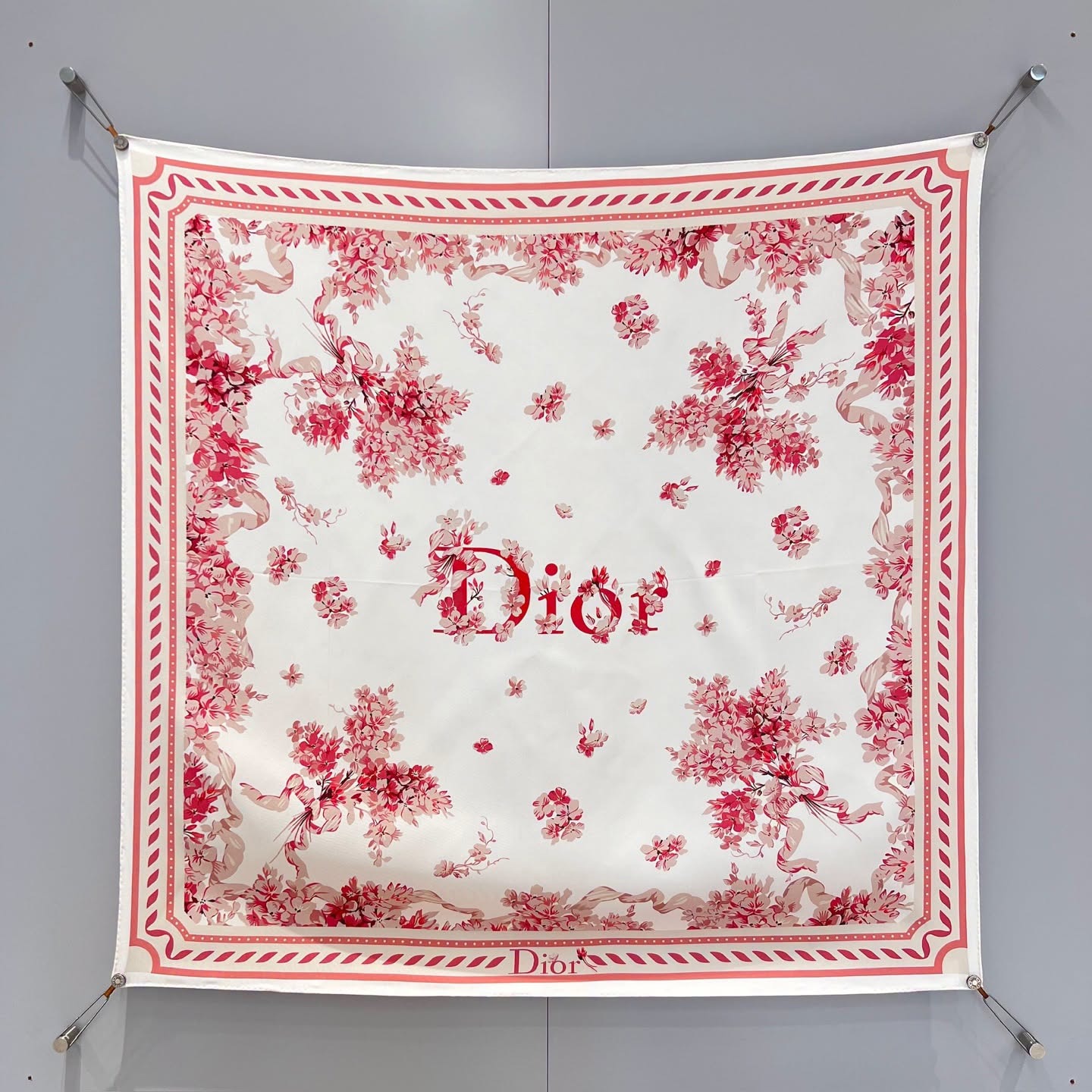 【頂級原單】Dior Lilac Bouquet 90 Square Scarf 丁香花束 90 方巾