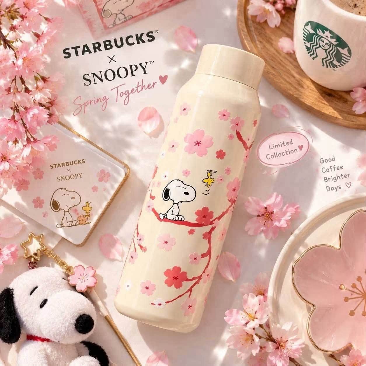 STARBUCKS x SNOOPY 櫻花保溫杯