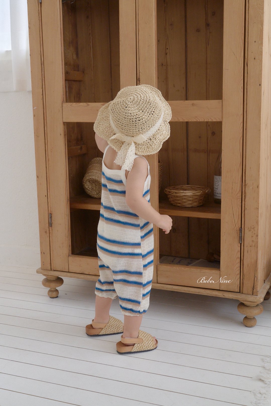 ☀️預訂 韓國直送☀️🇰🇷Bebenine兩色撞色條紋吊帶連身服