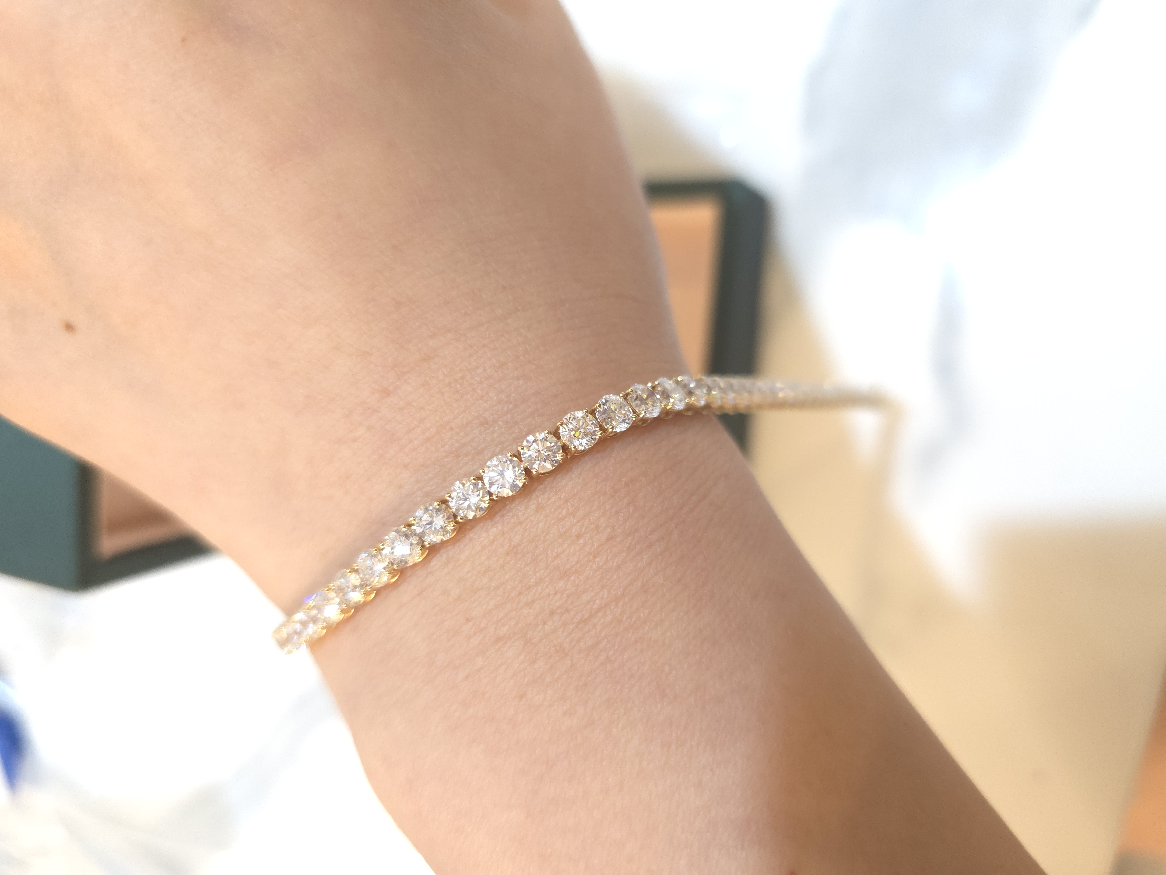 18K培育鑽石手鏈 d9.42/42 G6.5g S16.5