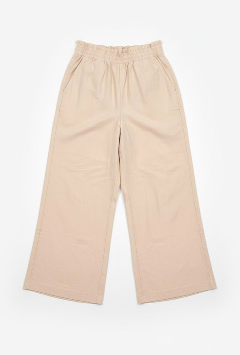 Stretch Waist Wide-Leg Pants