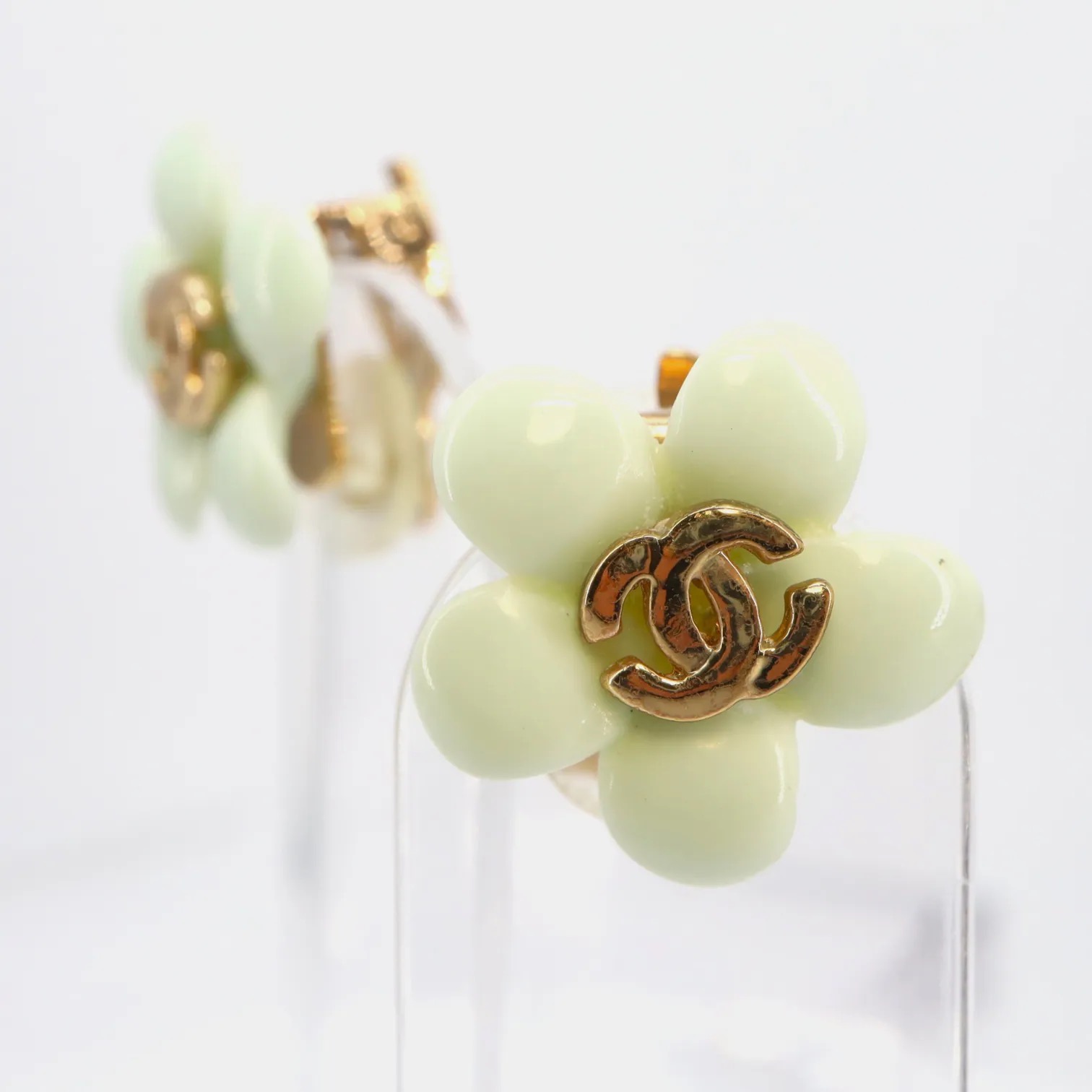 Chanel Coco Mark Flower Clip-on Earrings